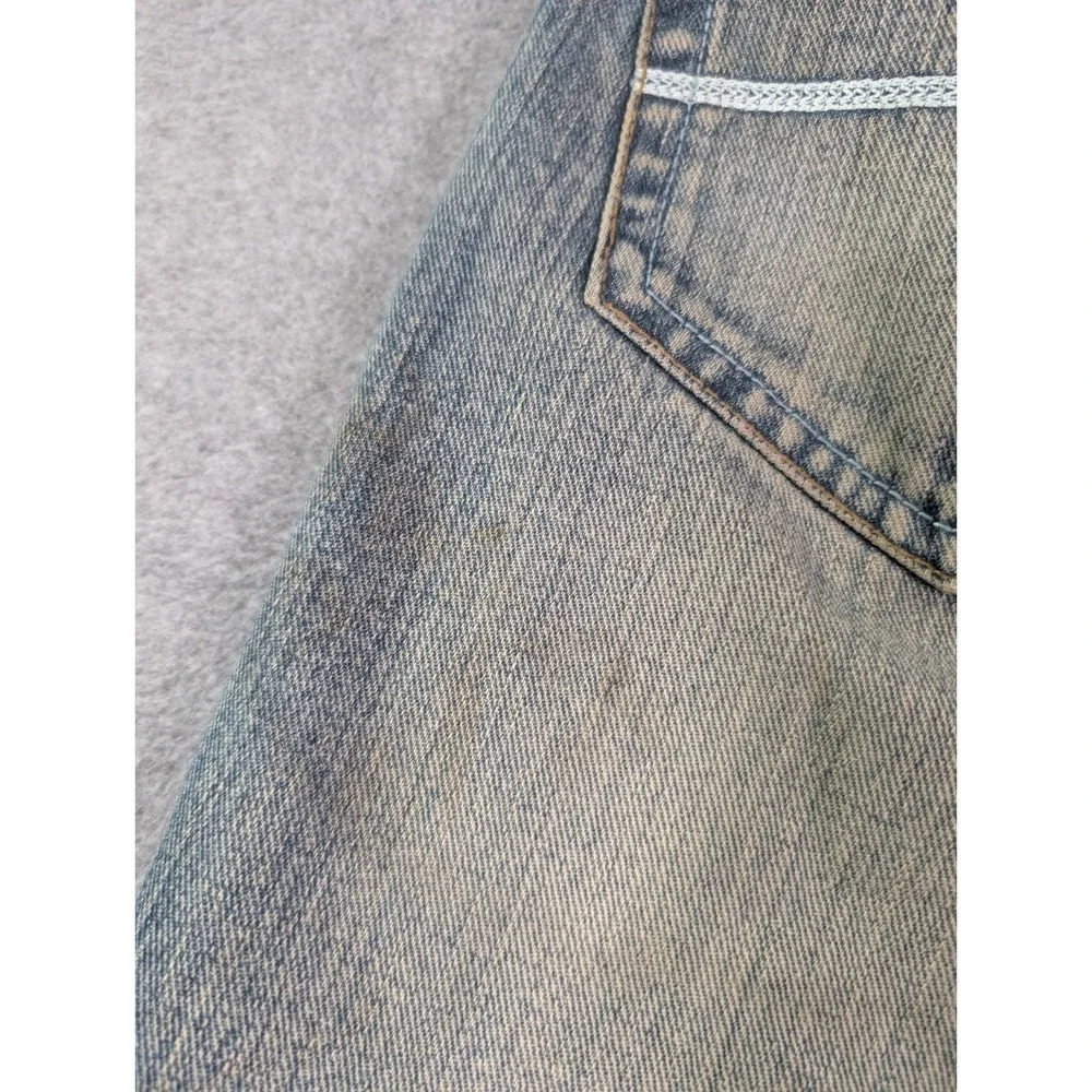 MECCA USA VTG Y2K Baggy Jeans Mens 34x32 Light Wash Distressed Denim Wide Leg